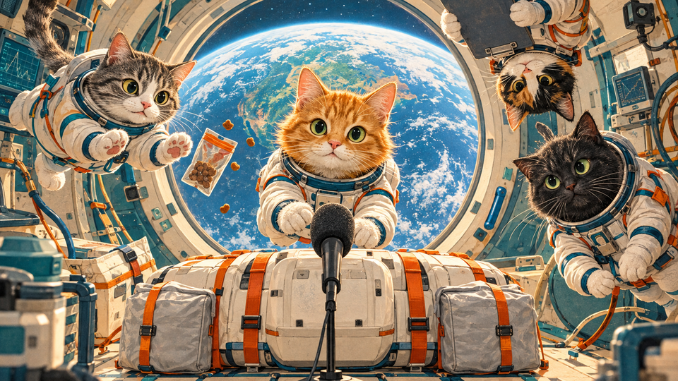 Crew-12 Cats Prepare for Earth, Demand Gravity Be Rechecked