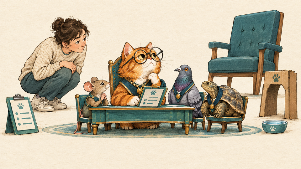 Cat Council Makes Humans Crawl Under Table to Understand Animal Perspective