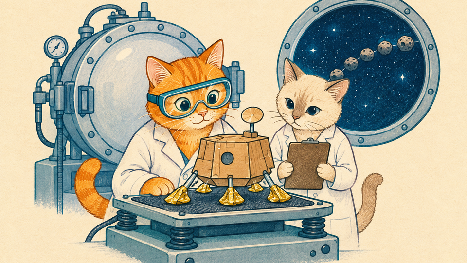 Cat Space Agency Tests Asteroid Probe, Finds Chief Engineer Inside